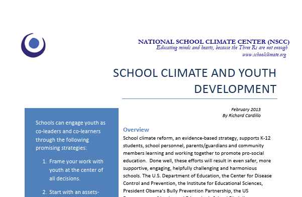 School Climate and Youth Development by National School Climate Center